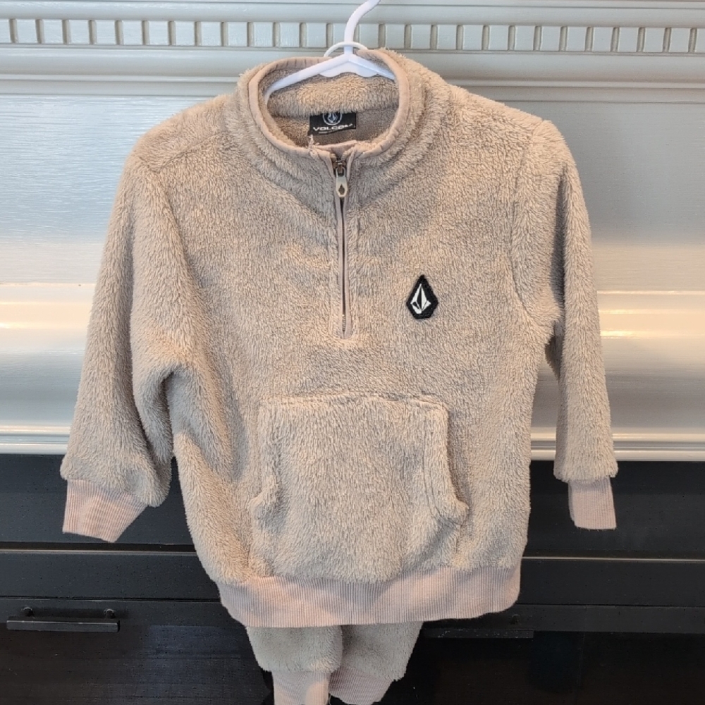 Volcom Kids Beige Fleece Pullover